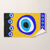 Evil Eye Talisman & Arabic Amulet / Türkisch, Grie Badhandtuch Set (Handtuch)