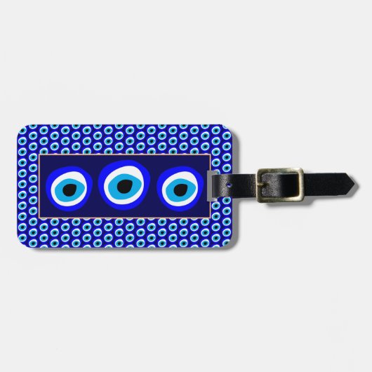 Evil Eye Talisman & Arabic Amulet /Türkisch, Griec Gepäckanhänger (Vorderseite horizontal)
