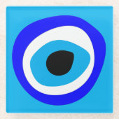 Evil Eye Talisman & Arabic Amulet /Türkisch, Griec Glasuntersetzer (Vorderseite)