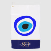 Evil Eye Talisman & Arabic Amulet /Türkisch, Griec Golfhandtuch (Vorderseite)