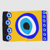 Evil Eye Talisman & Arabic Amulet /Türkisch, Griec Golfhandtuch (Horizontal)