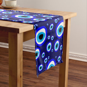 Evil Eye Talisman & Arabic Amulet /Türkisch, Griec Kurzer Tischläufer