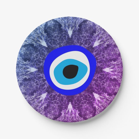 Evil Eye Talisman & Arabic Amulet /Türkisch, Griec Pappteller (Vorderseite)