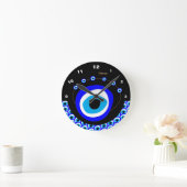 Evil Eye Talisman & Arabic Amulet /Türkisch, Griec Runde Wanduhr (Zuhause)