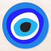 Evil Eye Talisman & Arabic Amulet /Türkisch, Griec Runder Pappuntersetzer (Vorderseite)