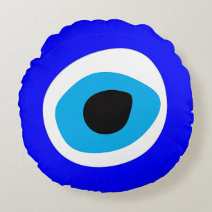Evil Eye Talisman & Arabic Amulet /Türkisch, Griec Rundes Kissen