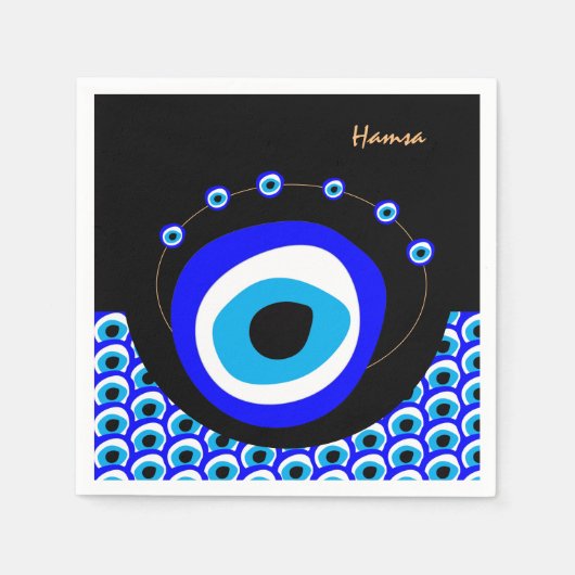 Evil Eye Talisman & Arabic Amulet /Türkisch, Griec Serviette (Vorderseite)