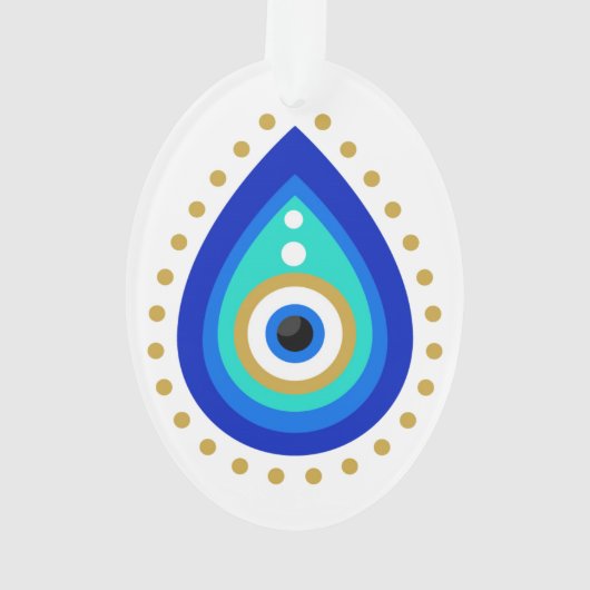 Evil Eye Tear Drop Nazar Schutz Ornament (Rückseite)