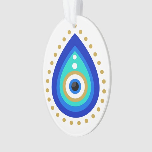 Evil Eye Tear Drop Nazar Schutz Ornament (Vorderseite)