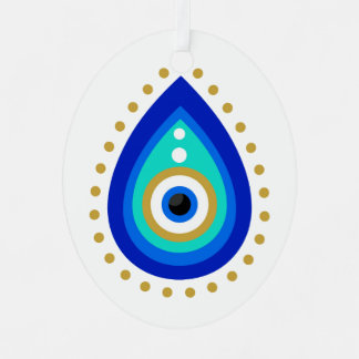 Evil Eye Tear Drop Nazar Schutz Ornament Aus Metall