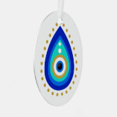 Evil Eye Tear Drop Nazar Schutz Ornament Aus Metall (Vorderseite Rechts)