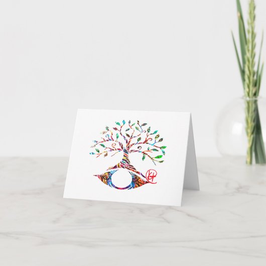 Evil Eye Tree of Life Graffiti Art Cards Dankeskarte (Vorderseite)