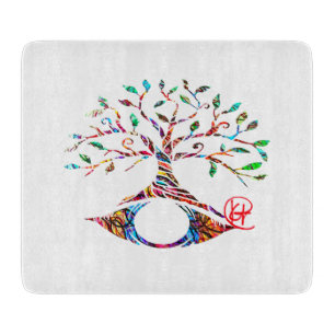Evil Eye Tree of Life Graffiti Art Galla Schneidebrett