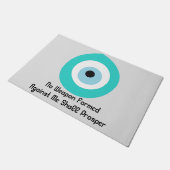 Evil Eye Turquoise Nazar Heiliger Symbolschutz Fußmatte (Schrägansicht)