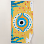 Evil Eye Unterwasser Trendfarbenes Strandtuch (Vorderseite)