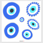 Evil Eye Viel Glück Aufkleber (Blatt)