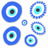 Evil Eye Viel Glück Aufkleber (Vorderseite)