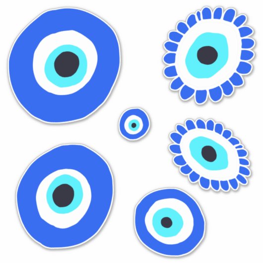 Evil Eye Viel Glück Aufkleber (Vorderseite)