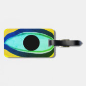 Evil Eye Viel Glück Gepäckanhänger (Rückseite horizontal)
