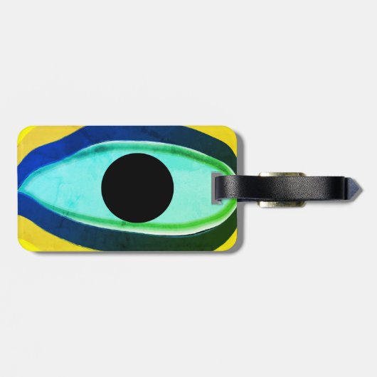 Evil Eye Viel Glück Gepäckanhänger (Rückseite horizontal)