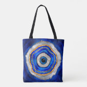 Evil Eye Watercolor agate and gold Tasche (Rückseite)