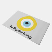 Evil Eye Yellow Nazar Kein negativer Energieschutz Fußmatte (Schrägansicht)