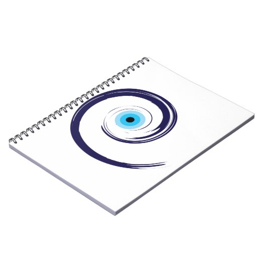 Evil EyeEvil Eye Artistic Blau Griechisch Notizblock (Linke Seite)