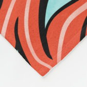 Evil Eyes Pattern - Abstrakte rote Augen auf Orang Fleecedecke (Ecke)