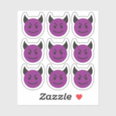 Evil Face Devil Emoticon Stickers Aufkleber (Blatt)