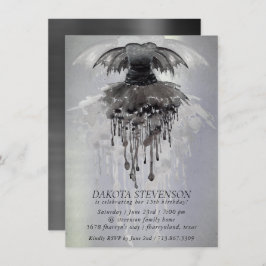 Evil Fairy Gown | Gothic Black Vampy Rock Sheen Einladung