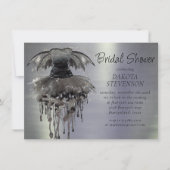 Evil Fairy Gown | Gothic Black Vampy Rock Sheen Einladung (Vorderseite)