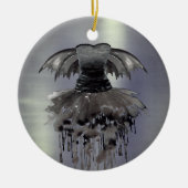 Evil Fairy Gown | Gothic Black Vampy Rock Sheen Keramik Ornament (Vorne)