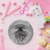 Evil Fairy Gown | Gothic Black Vampy Rock Sheen Pappteller (Party)