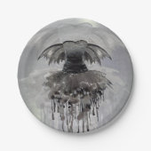 Evil Fairy Gown | Gothic Black Vampy Rock Sheen Pappteller (Vorderseite)