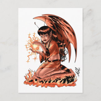 Evil Fairy macht Magie von Al Rio Postkarte