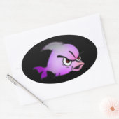 Evil Fish Ovaler Aufkleber (Umschlag)