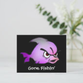 Evil Fish Postkarte (Stehend Vorderseite)