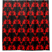 Evil Genie Interlocking Muster Duschvorhang (Vorderseite)