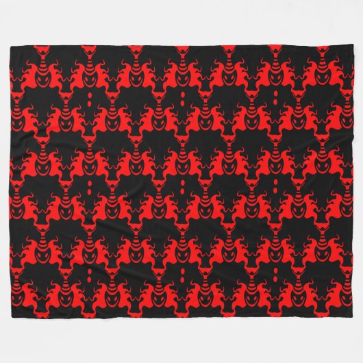 Evil Genie Interlocking Muster Fleecedecke (Vorderseite (Horizontal))