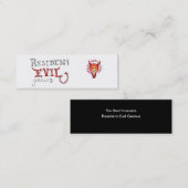 Evil Genius Business Card Mini Visitenkarte (Vorne/Hinten)