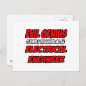 Evil Genius...Elektroingenieur Postkarte (Vorne/Hinten)