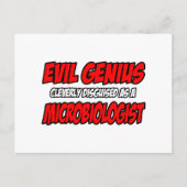 Evil Genius...Mikrobiologe Postkarte (Vorderseite)