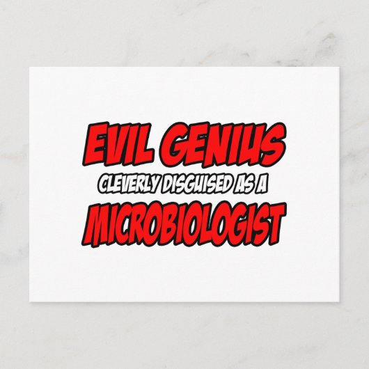 Evil Genius...Mikrobiologe Postkarte (Vorderseite)