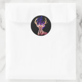 Evil Ghost Deer Runder Aufkleber (Tasche)