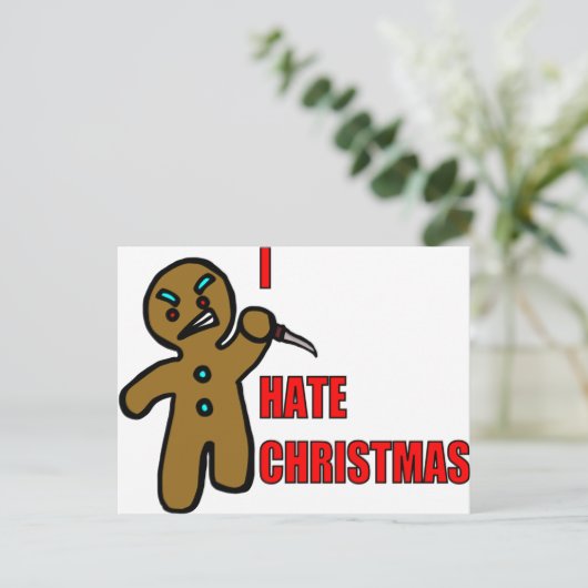 Evil Gingerbread Man Postkarte (Stehend Vorderseite)