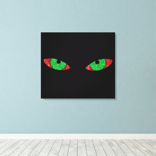 Evil Green Eyes Leinwanddruck (Insitu (Holzboden))