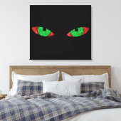 Evil Green Eyes Leinwanddruck (Insitu (Schlafzimmer))