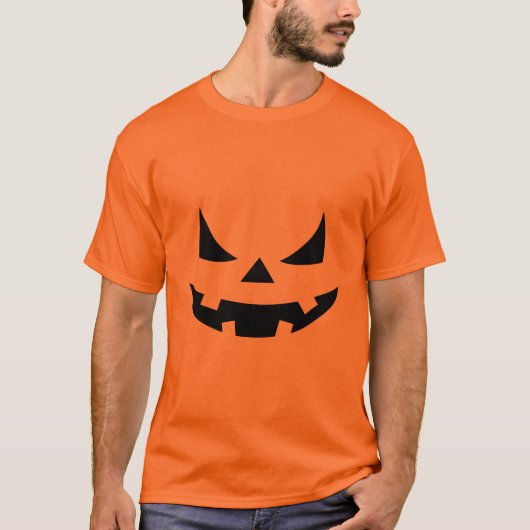 Evil Grin Pumpkin Face für Halloween Dekorationen T-Shirt (Vorderseite)
