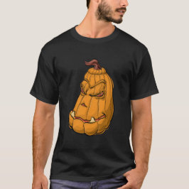 "Evil Grin Pumpkin – Halloween Cartoon Monster" T-Shirt