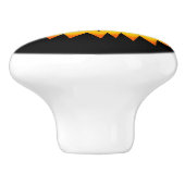 Evil Grinning Face Halloween Keramikknauf (Seitenansicht)